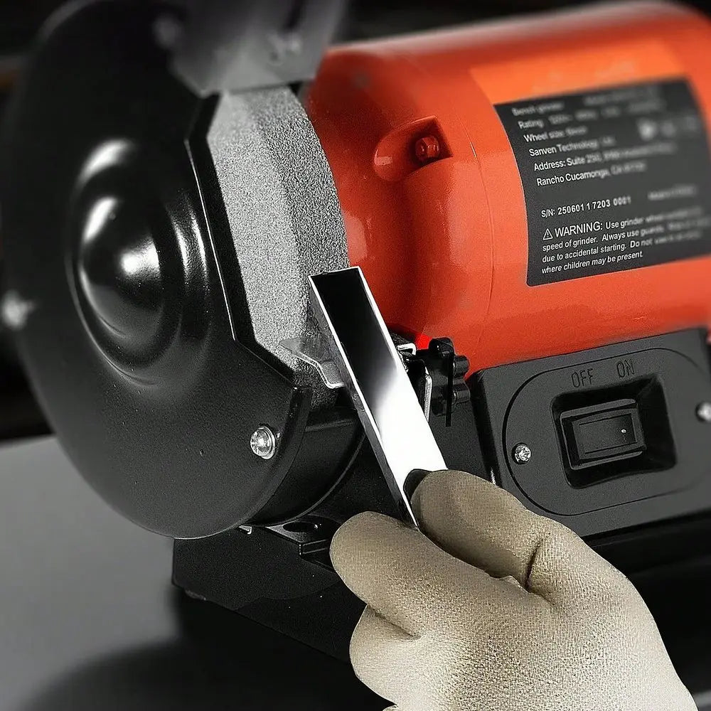 6Inch Single Speed Bench Grinder, 3450RPM