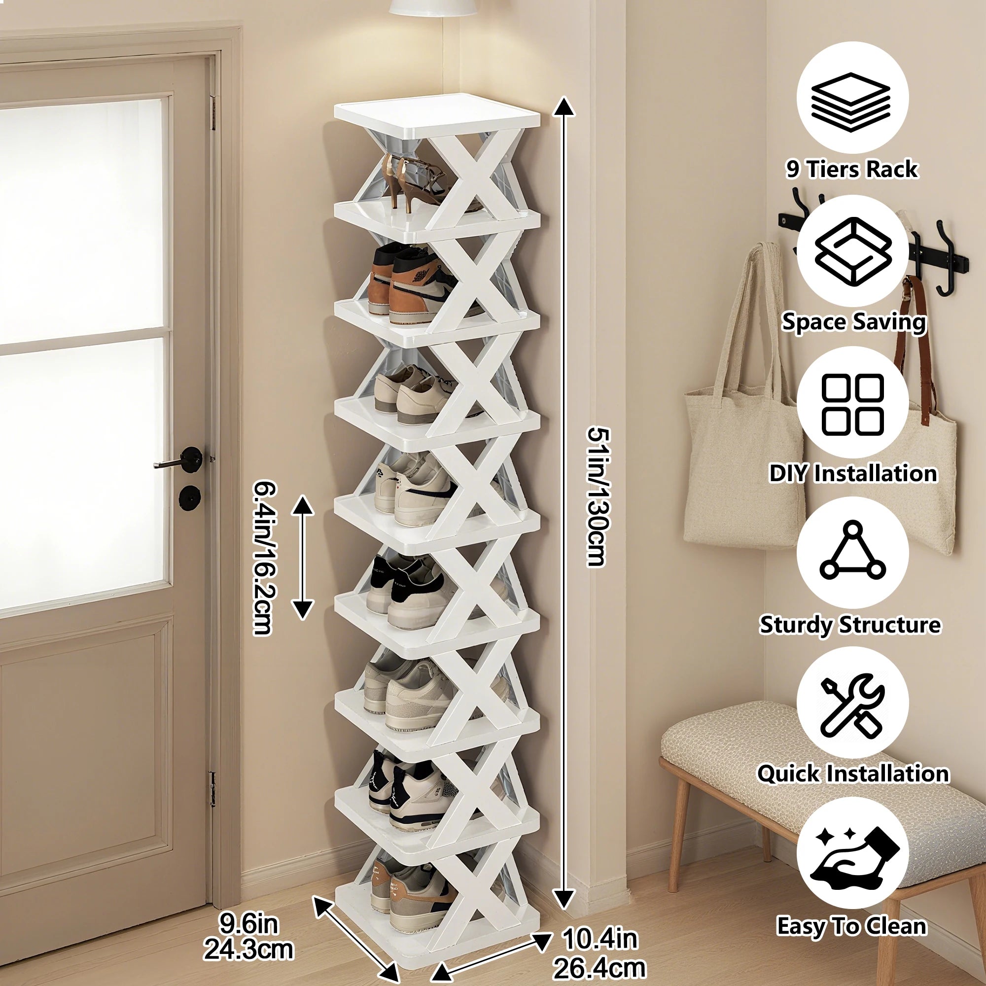 Shoe Rack Storage Organizer Detachable Multi Layer