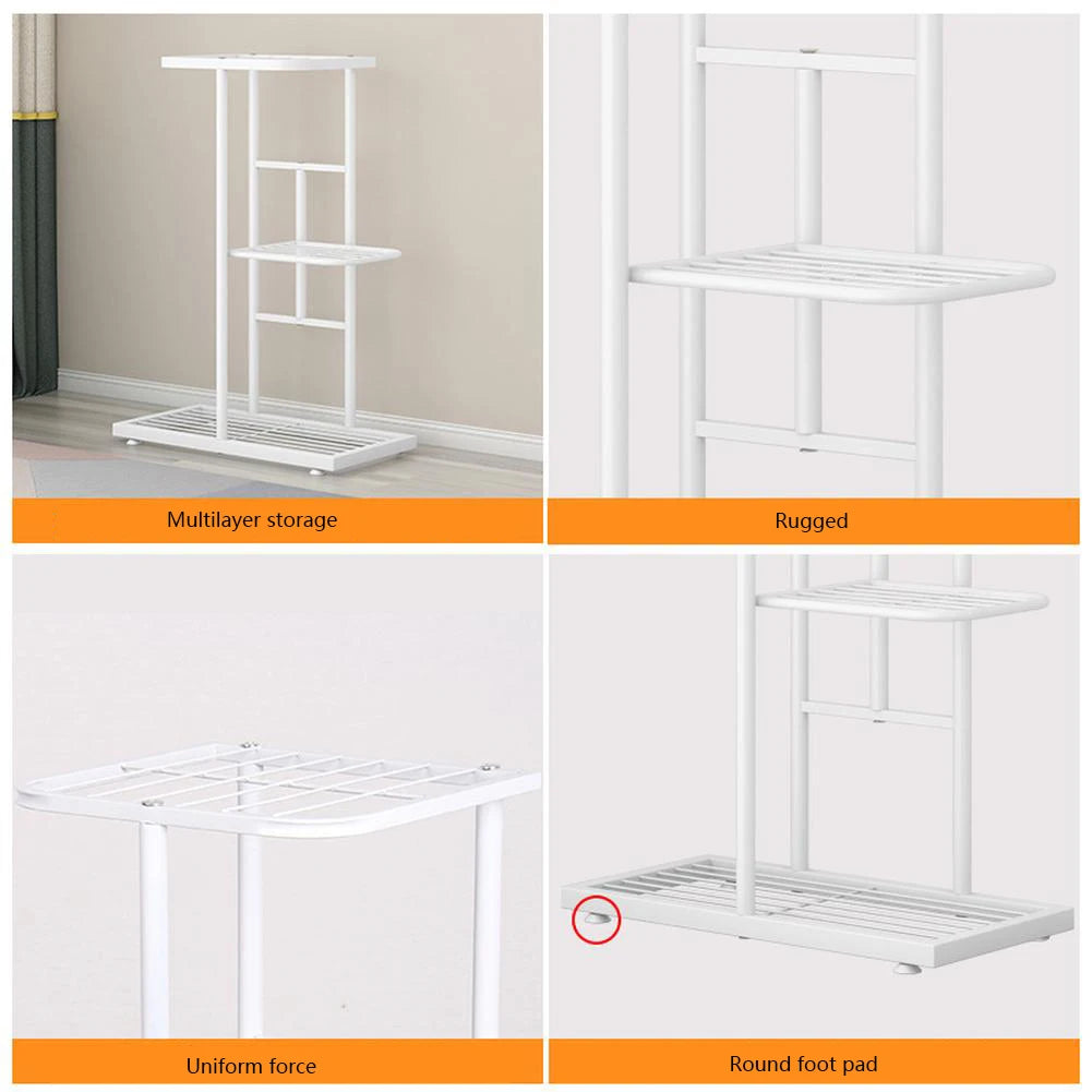 Metal Tiered Shelf Plant Rack for Patio Indoor Outdoor