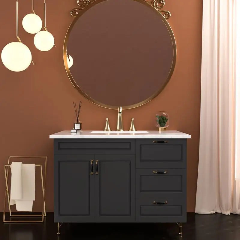 Gold 2-Handle Widespread Bathroom Faucet